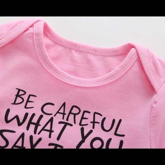 NWT Be Careful What You Say Boy / Girl Onesies - Picture 4 of 7
